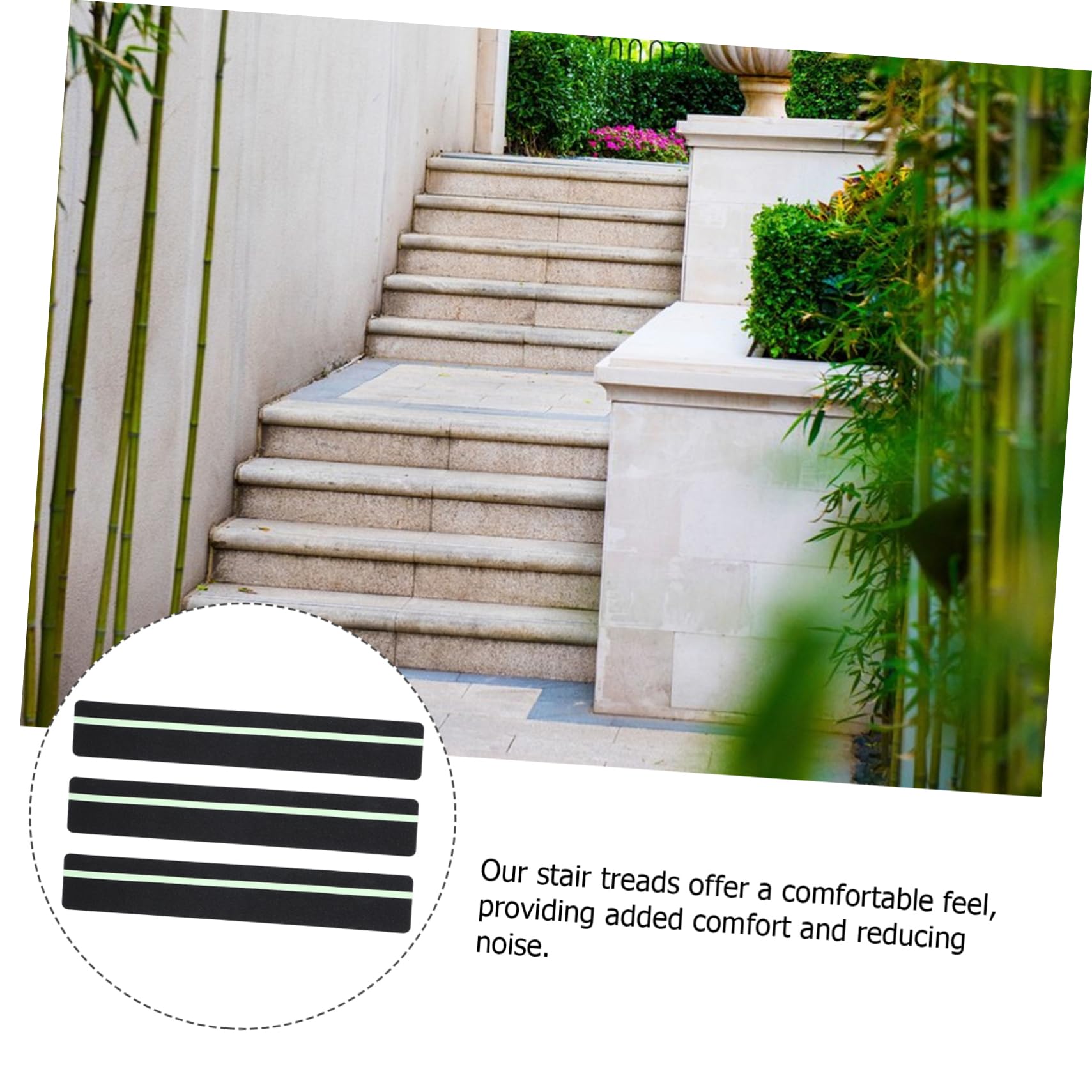 Zerodeko 12piezas Peldaños De Escalera Antideslizantes De Madera Para Exteriores Peldaños Para Terrazas Bandas De Para Cubiertas De Escaleras De Madera