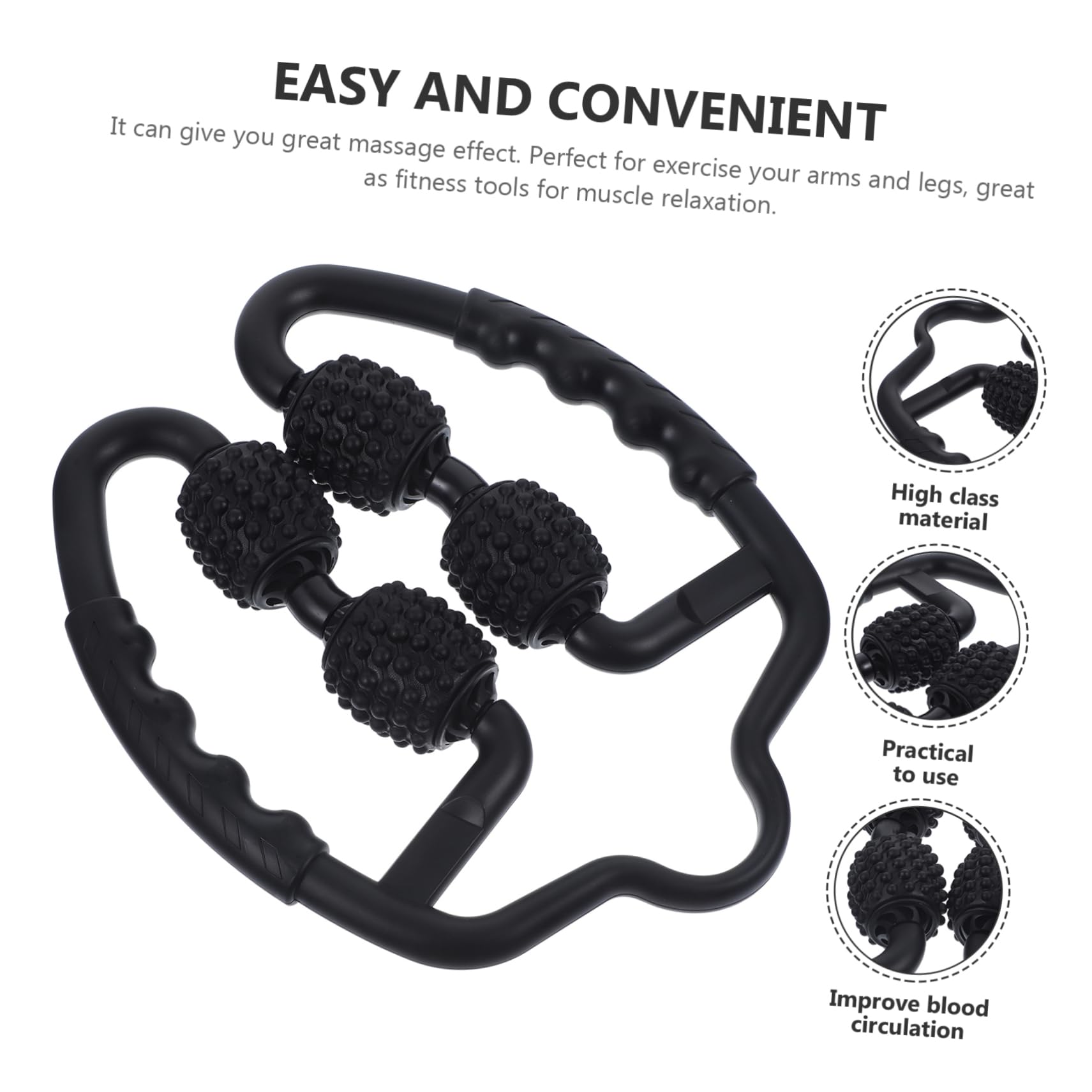 Rullo Massaggiante Manico Comfort per Rilassamento Muscolare in Pp+eva Strumento per Massaggio Muscolare e Fitness per Donna e Famiglia per Gambe e Braccia