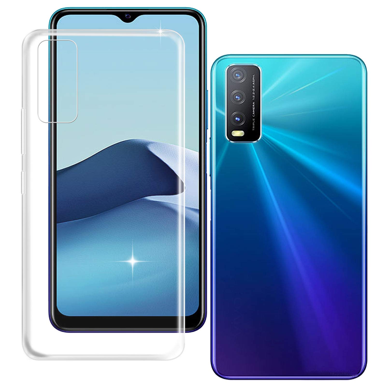 Custodia Morbida In Silicone TPU Trasparente Per Vivo Y20s (6.51) - Ultra Sottile Anti-Graffio
