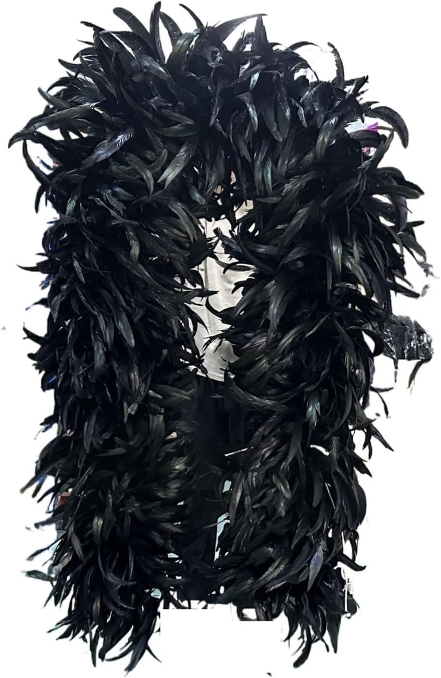 Rooster Tail Feather Boa Chicken Plumes Shawl Scarf Carnival Party Dress Clothing Triming