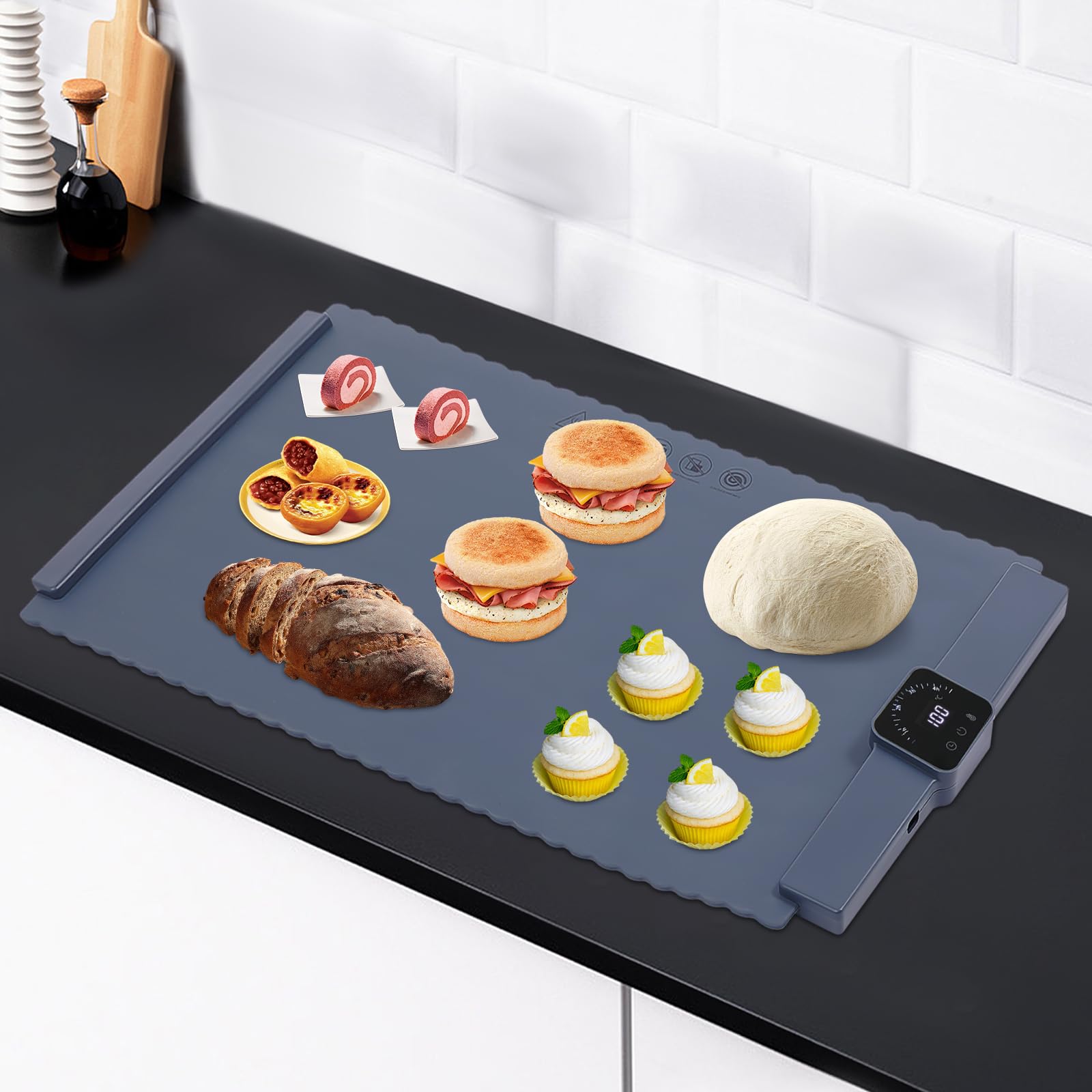 Piastra termica elettrica in silicone per alimenti, 250 W