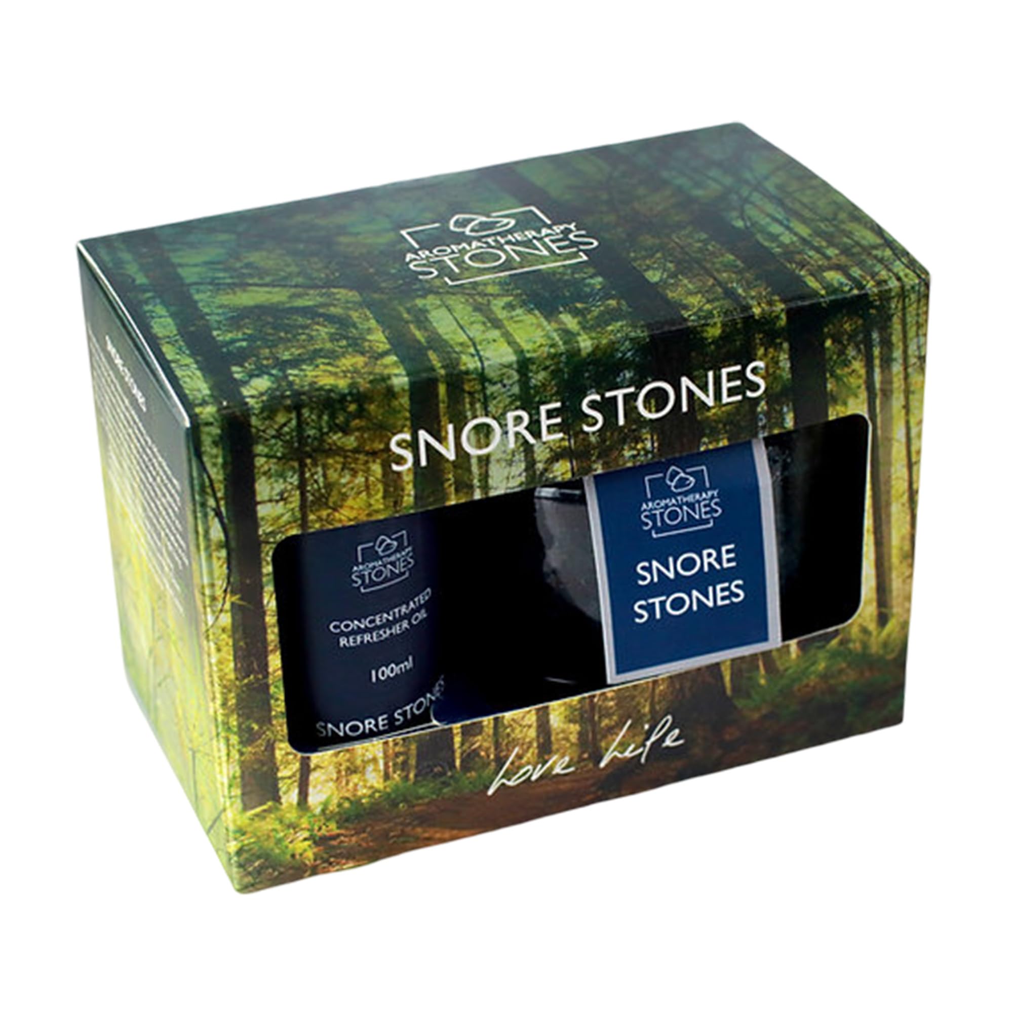 Snore Relief Gift Set Aroma Stones Refresher Oil Clear Sinus Breathing Sleep