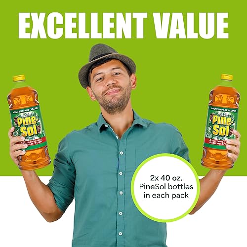 Miniatura 7 de Pinesol Limpiador multisuperficie, paquete de 2 limpiadores y desodorantes multiusos de 40 onzas, limpiador original de superficies de aroma de