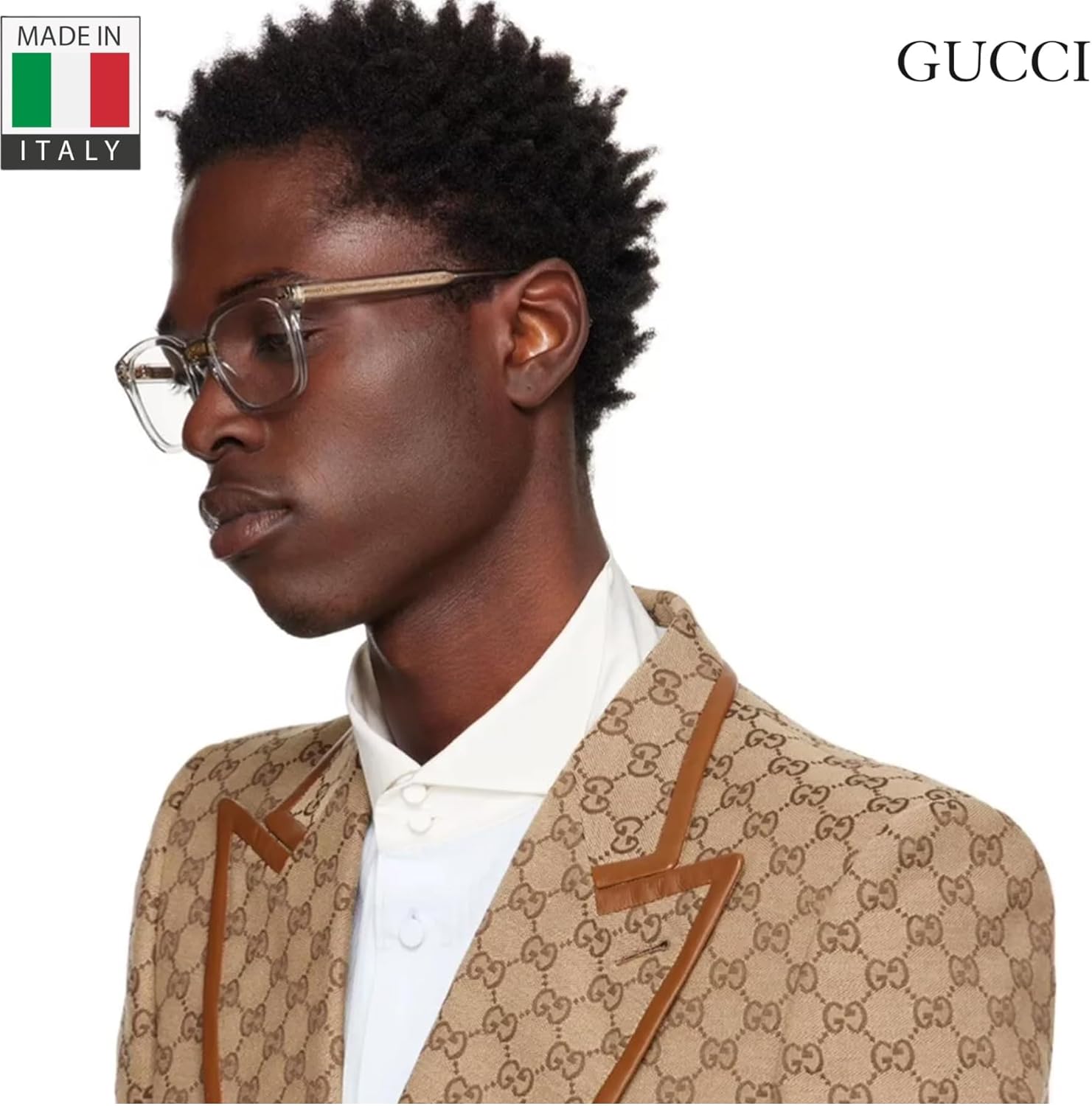 Gucci GG0737O Rectangular Frame Eyeglasses - Pin Front Wirecore Eyewear with Luxury eSHADES Kit - Embrace Sophistication and Elegance - Image 7