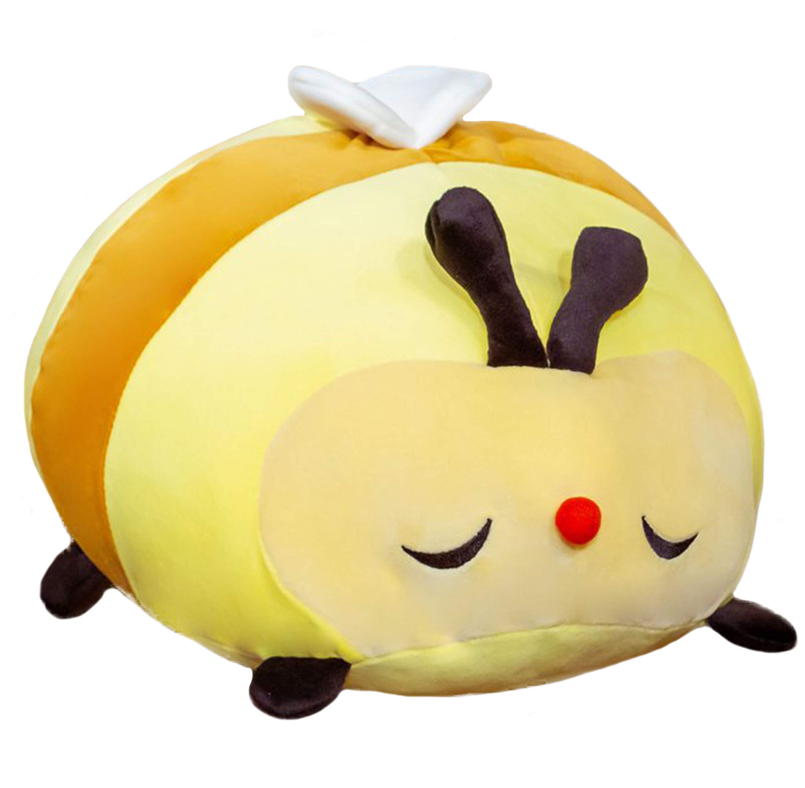 ELAINREN Fat Cuddle Bee Plush Sleeping Pillow Super Soft Bumblebee Stuffed Hugging Pillow, Kawaii Anime Honeybee Plushie Chubby Yellow Bee Toy Gifts,23.6Inch