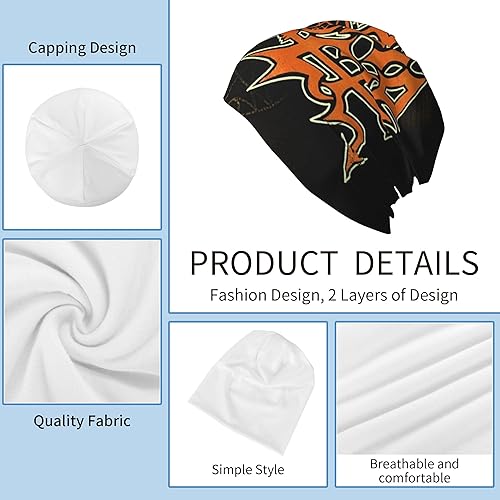 Miniatura 6 de KyjsiUhyU Morbid - Gorros de ángel con banda de metal para hombres, mujeres y adolescentes  Moda delgada unisex Aldult Skull Knit Hat sombrero de