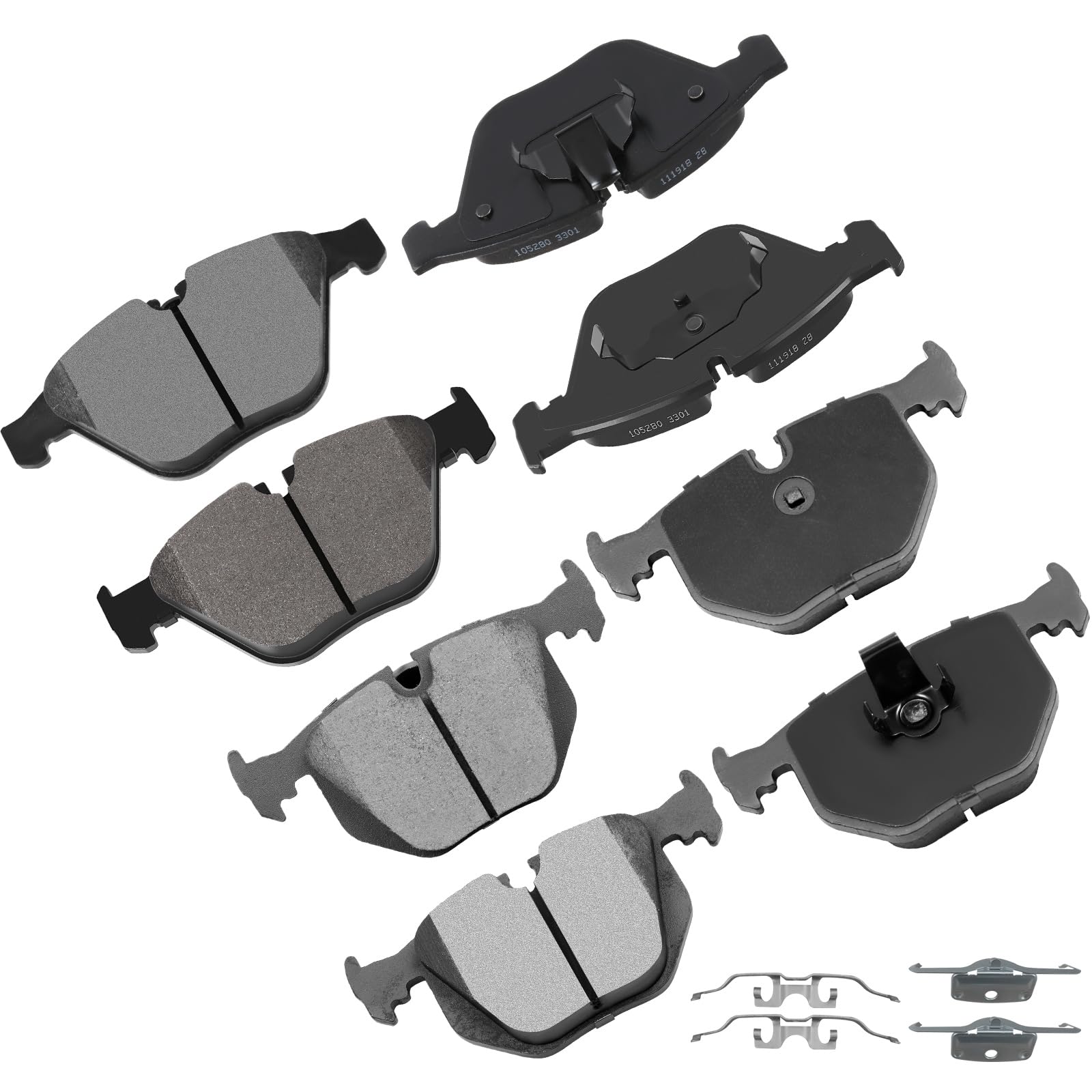 cciyu D918 D683 Front Rear Ceramic Brake Pads Kits 8pcs fit For BMW 525i,525xi,528i,528i xDrive,528xi,530i,530xi,535i xDrive,535xi