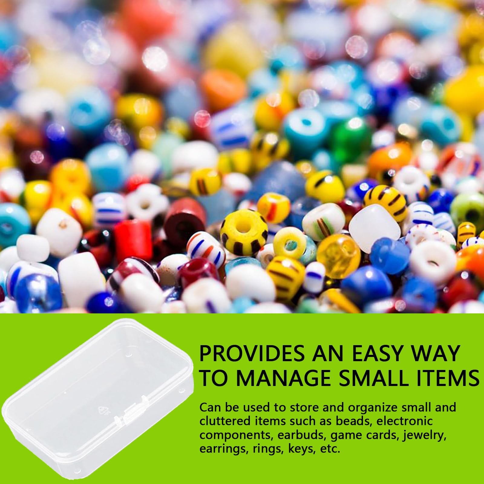 QHLWTT 6Pcs Useful Small Plastic Boxes Lightweight Clear Plastic Storage Box Jewelry Finding Transparent Portable Tackle Box for Pills Beads - Image 4