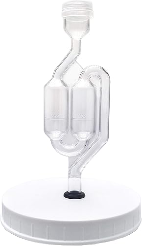 Junta hermética de tapa de fermentación estándar de un galón con esclusa de aire, convierte el frasco de un galón en un fermentador - Kombucha dura,