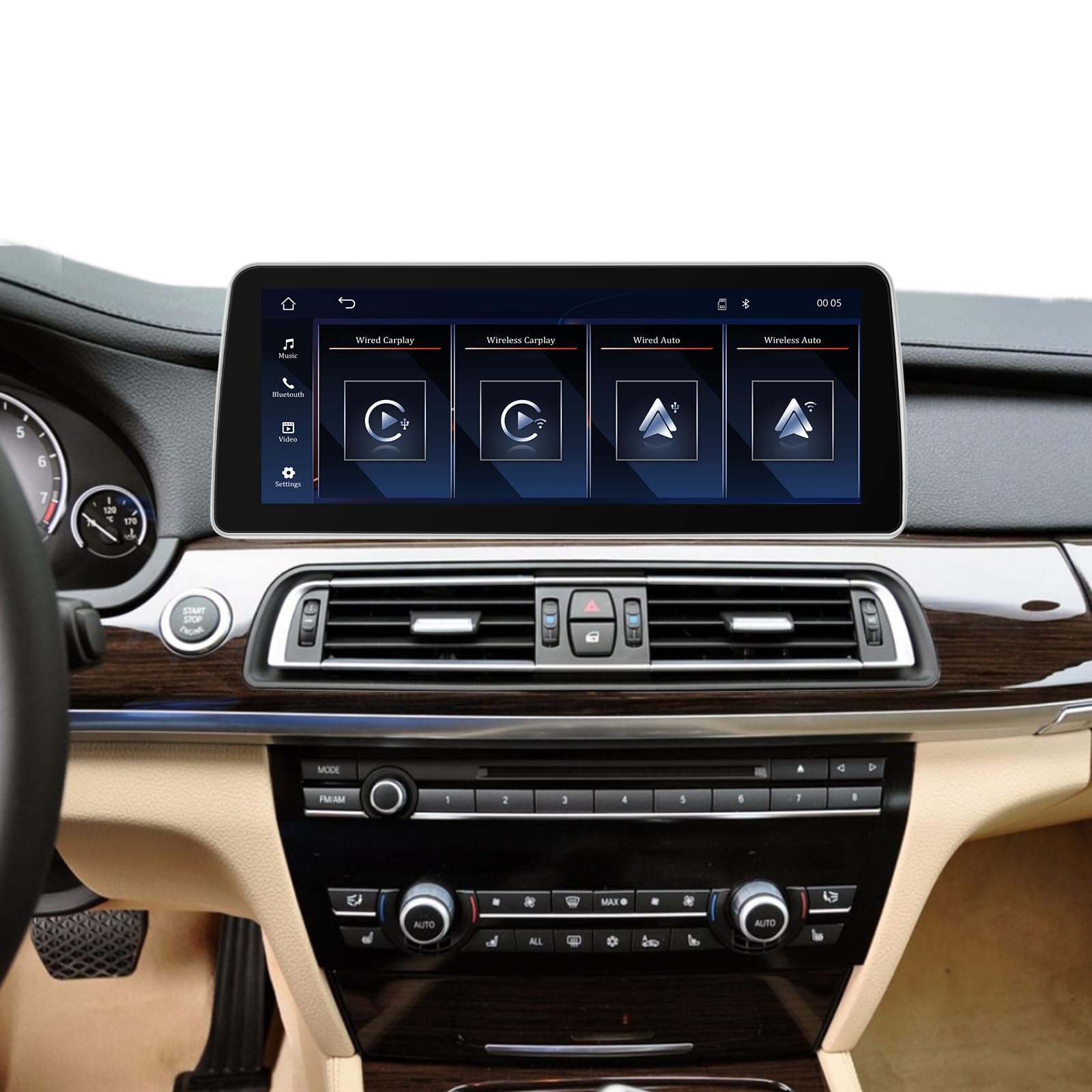 12.3 Inch Carplay for BMW 7 Series F01 F02 F03 F04 (2009-2012) CIC System, Wireless Carpl…