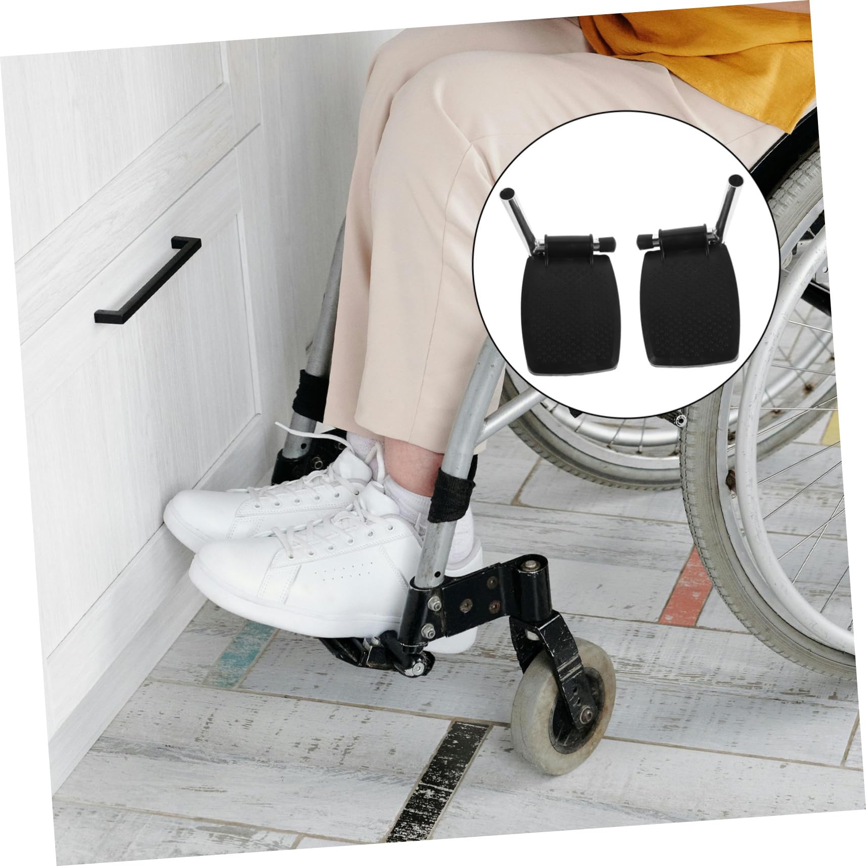 Reposapiés Para Metal Compatible Mayoría De Sillas De Ruedas De Almohadilla Para Pedal Uso Interiores