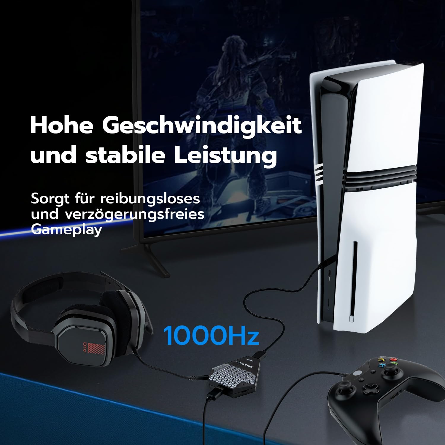 Mcbazel Besavior P5 Mate Pro USB Adapter für PS5/PRO/Slim, PS5-Gaming-Konverter, Kabelloses Zubehör, Unterstützt Verschiedene Spielperipheriegeräte/Geringe Latenz/Plug and Pla