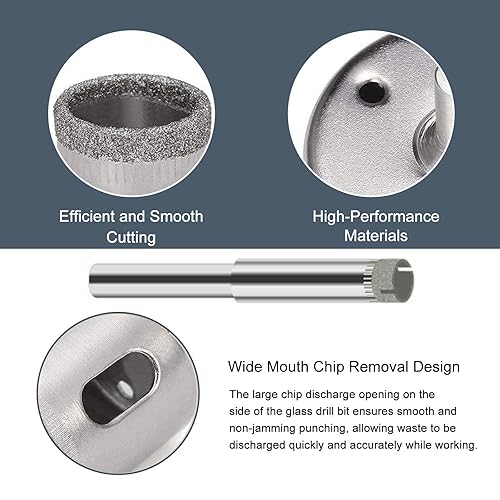 Miniatura 4 de Juego de brocas de sierra de diamante de 1-14 pulgadas (1.260 in) para piedra de cerámica, metal, granito, porcelana, azulejos, vidrio, para