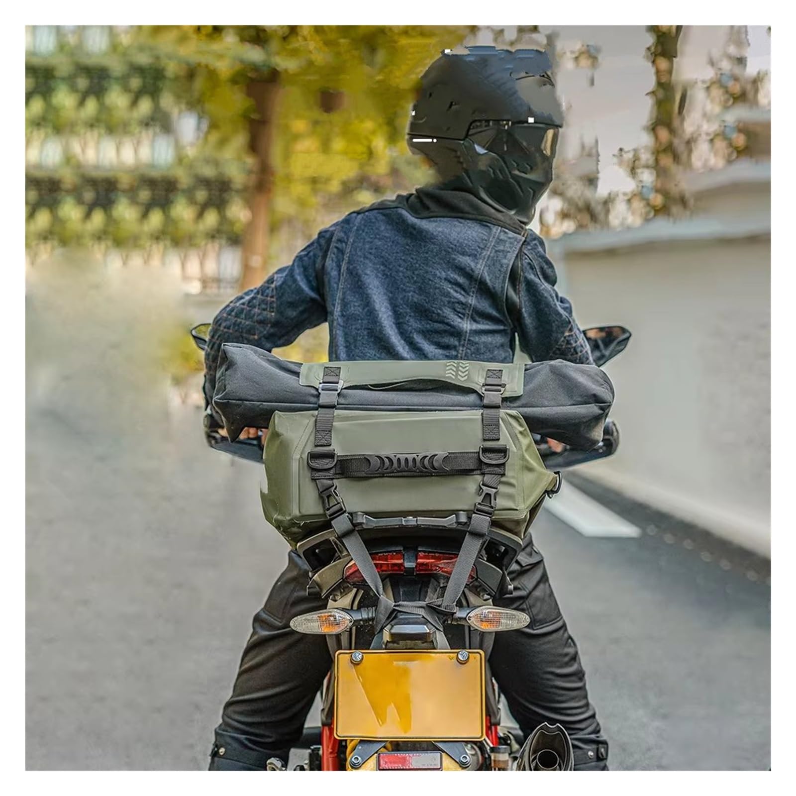 Borsa Laterale Per Moto Zaino Viaggio Per Moto Borse Posteriori Impermeabili Grande Capacità 30 Litri Borsa Multifunzionale Durevole Sella Per Lunga Distanza