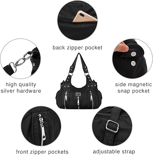 Miniatura 5 de Scarleton Bolso de mano para mujer monederos para mujer bolsos de hombro para mujer H1292 Black, Blue, Brown a, Coffee, Dark Mint, Rosado oscuro,