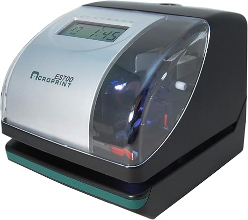 Miniatura 3 de Acroprint Máquina electrónica de reloj de tiempo - Máquina de sellos de tiempo para empleados, ideal para pequeñas empresas, acomoda tarjetas de
