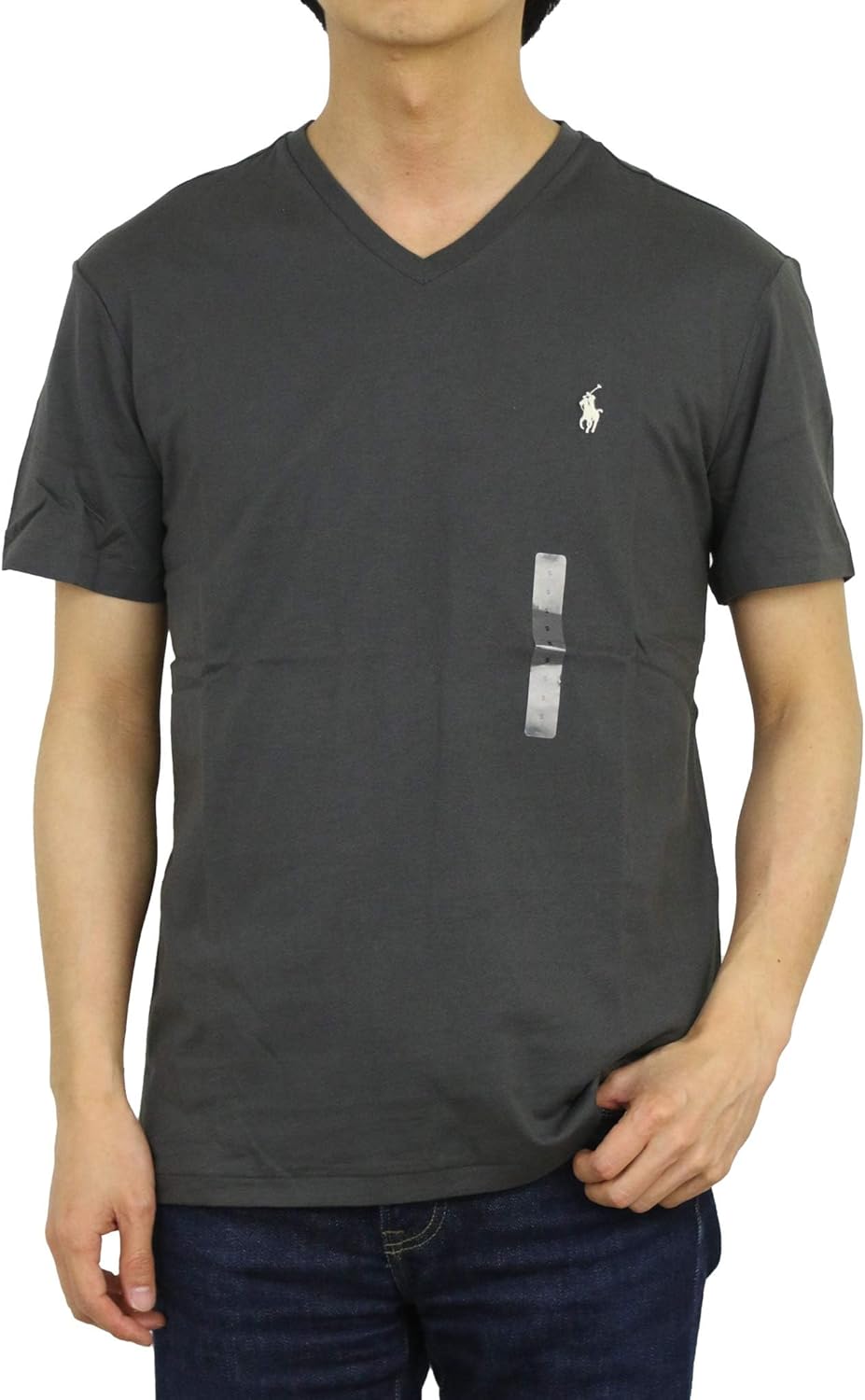 Amazon.co.jp: Polo Ralph Lauren 0107191 Men's Solid V-Neck T