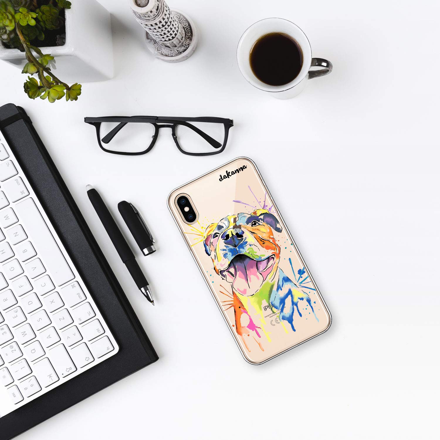 Custodia Per IPhone X / XS Con Stampap Pitbull - Cover In Gel TPU Trasparente E Morbida - 2