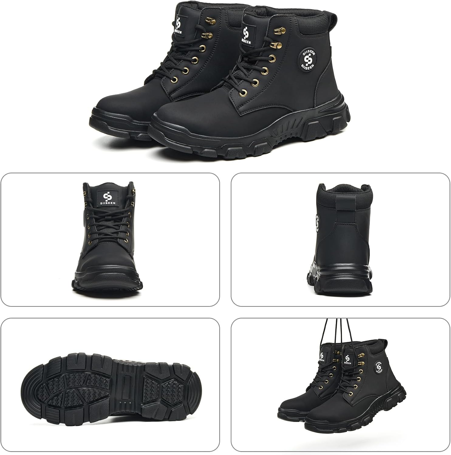 Steel Toe Boots for Men Women Comfortable Lightweight Work Boots for Men Industrial Construction Boot Non Slip Work Shoes