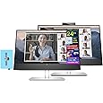 HP E24mv G4 24" FHD IPS Monitor with 5ms Response Time, Anti Glare, Flicker Free, Built-in Speakers, Displayport & DKZ USB Port Expander, Black/Silver 169L0AA#ABA - 2025 Latest Model 2 Pack