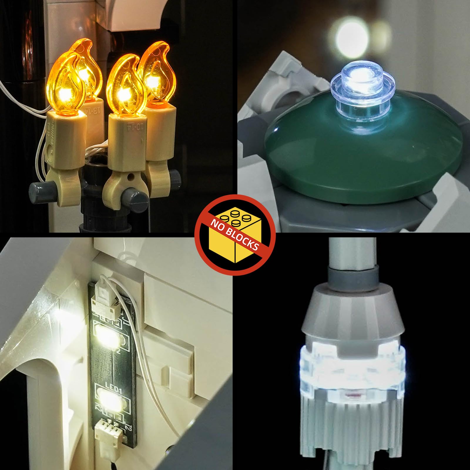 Set di luci a LED compatibile con Lego Minas Tirith 11377 (senza modello) | Set di illuminazione decorativa compatibile con Lego Minas Tirith, facile da montare, solo set di luci, modello non incluso