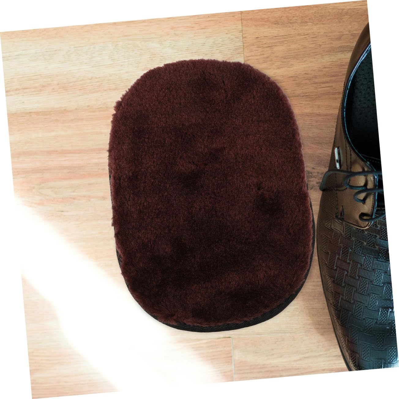 KOMBIUDA 5pezzi Kit di Pulizia per Scarpe in Finta Lana Lucidatura Guanti per Lucidare le Scarpe Applicatore per Pulizia e Lucidatura Dimensioni Pratiche per Uso Quotidiano e Viaggi