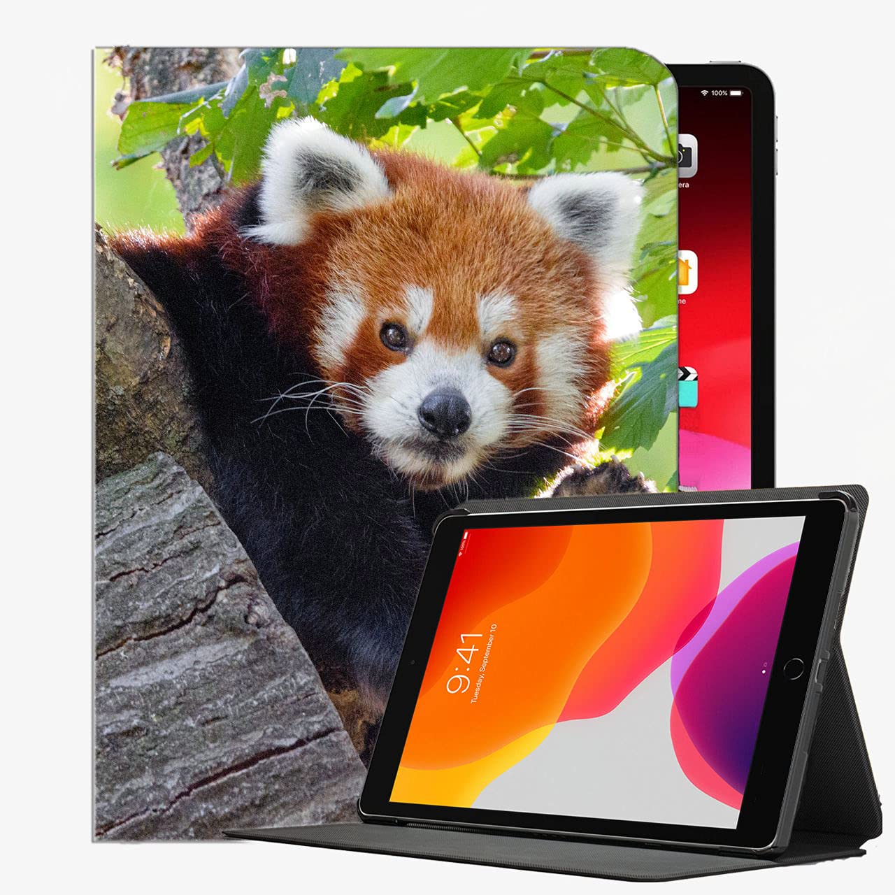 Case Fit New iPad 8th Generation 10.2" 2020 / iPad 7th Gen 2019,Red Panda Animal Paw Case Slim Shell Cover For ipad 10.2 inch