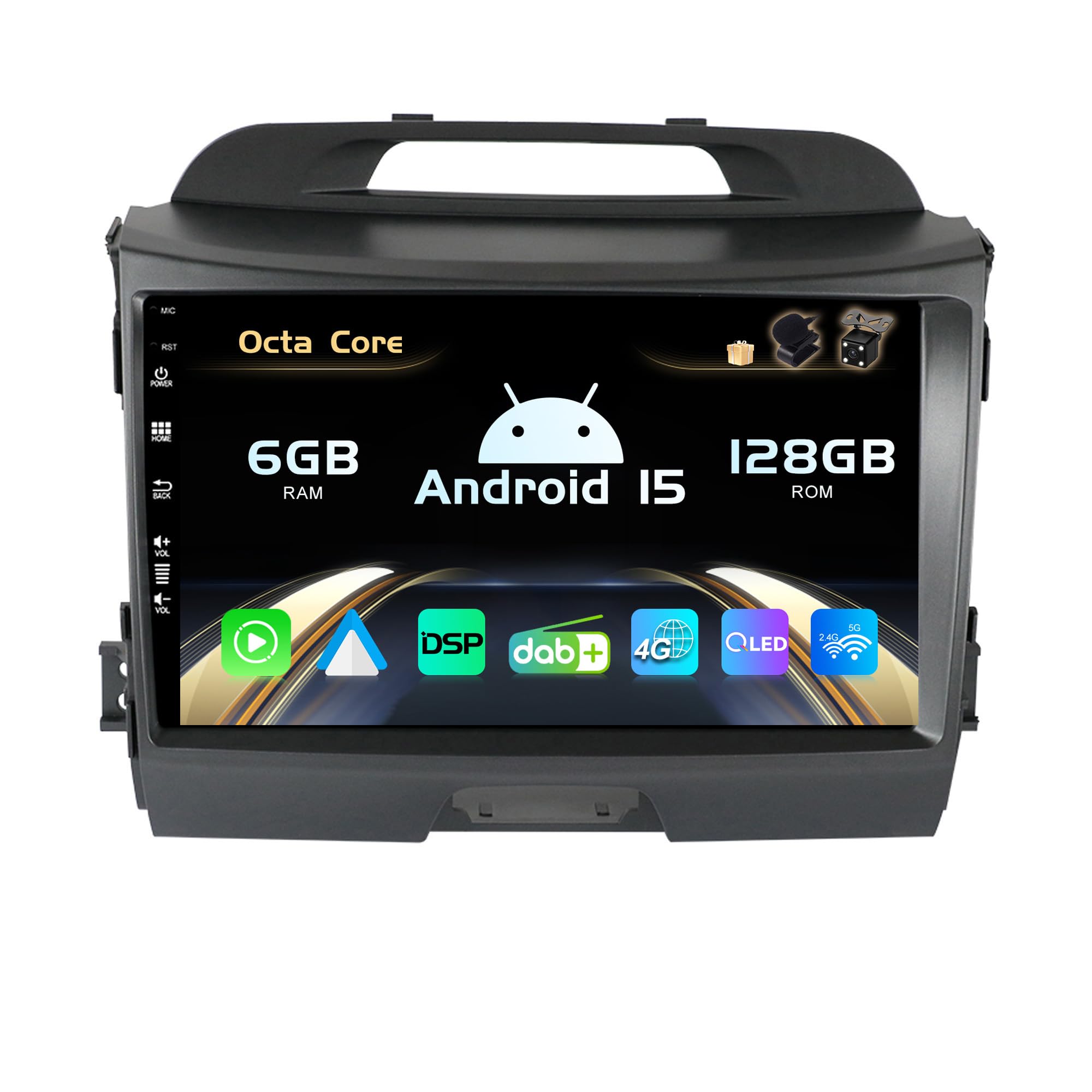 SXAUTO Android 12-6G+128G - IPS Autoradio Pour Passat B6 - B7 Magotan
