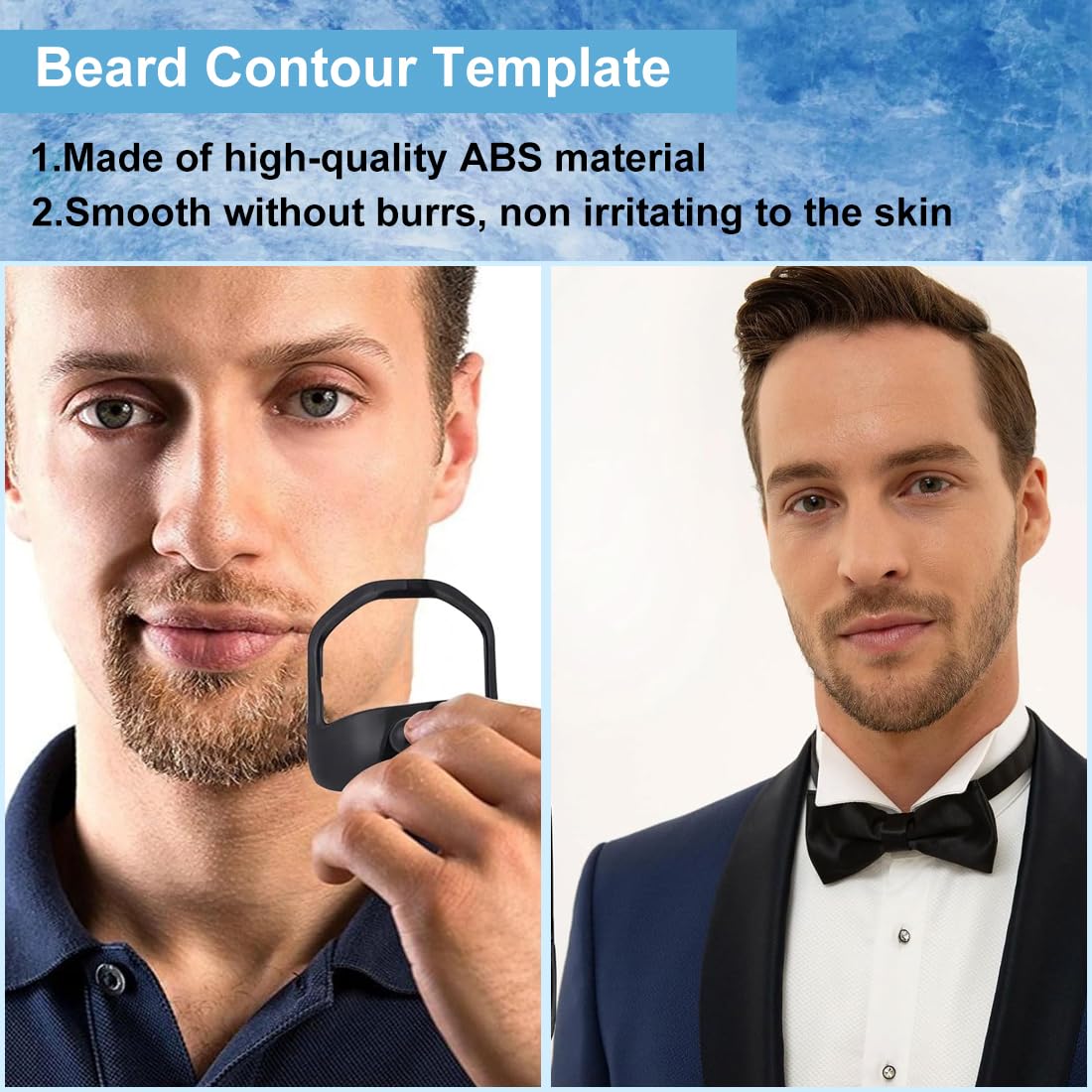 Pettini per barba e baffi da uomo 5pc Modelli per Styling Barba, Modelli per Styling Barba, Pizzetto Modello da Barba, Modello per lo Styling Della Barba, Modelli da Barba da Uomo
