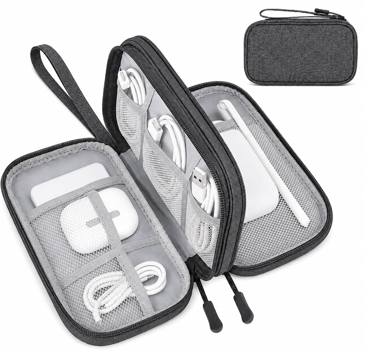 SaleOn 8.3x5 Portable Storage Organizer Bag for USB Cable, Earphone, P