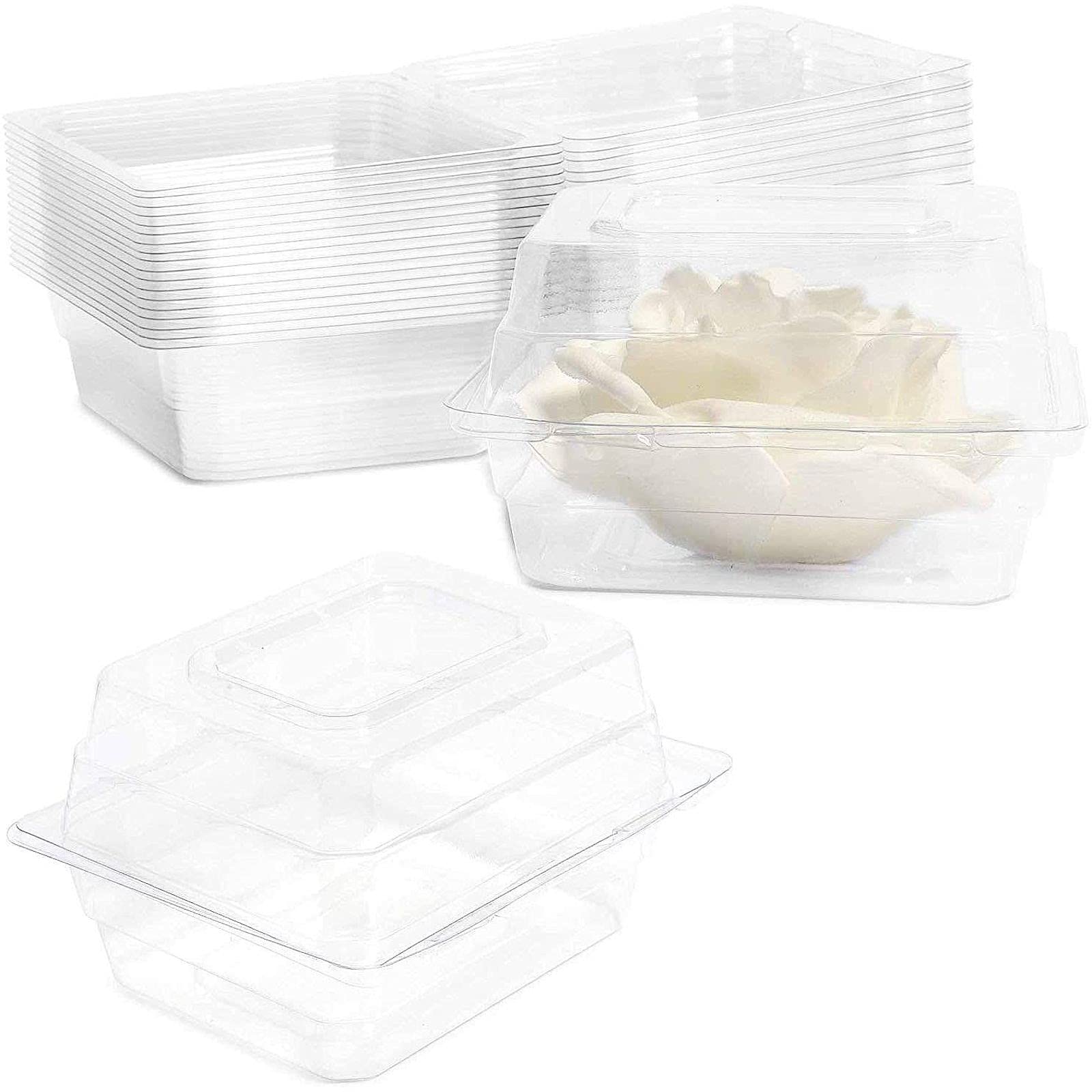 Bright Creations 20-Pack Clear Plastic Corsage Boxes for Flowers, Weddings, and Proms (4.9 x 4.1 x 3 In) - Corsage Box