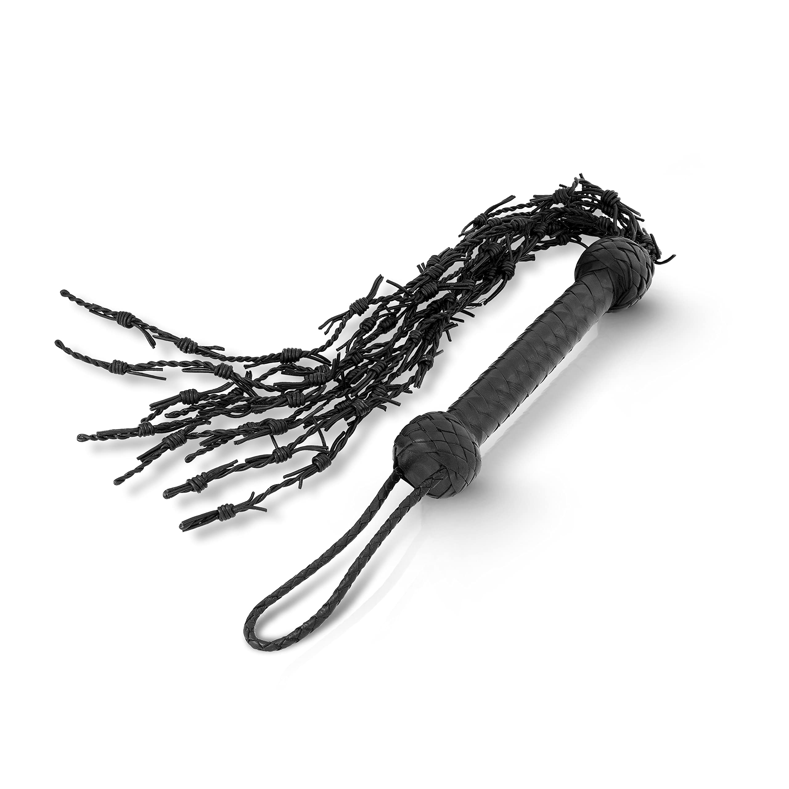 Mens Shop24 Peitsche Klatsche Lederpaddel Lederpeitsche mit Leder Stacheln Striemenpeitsche