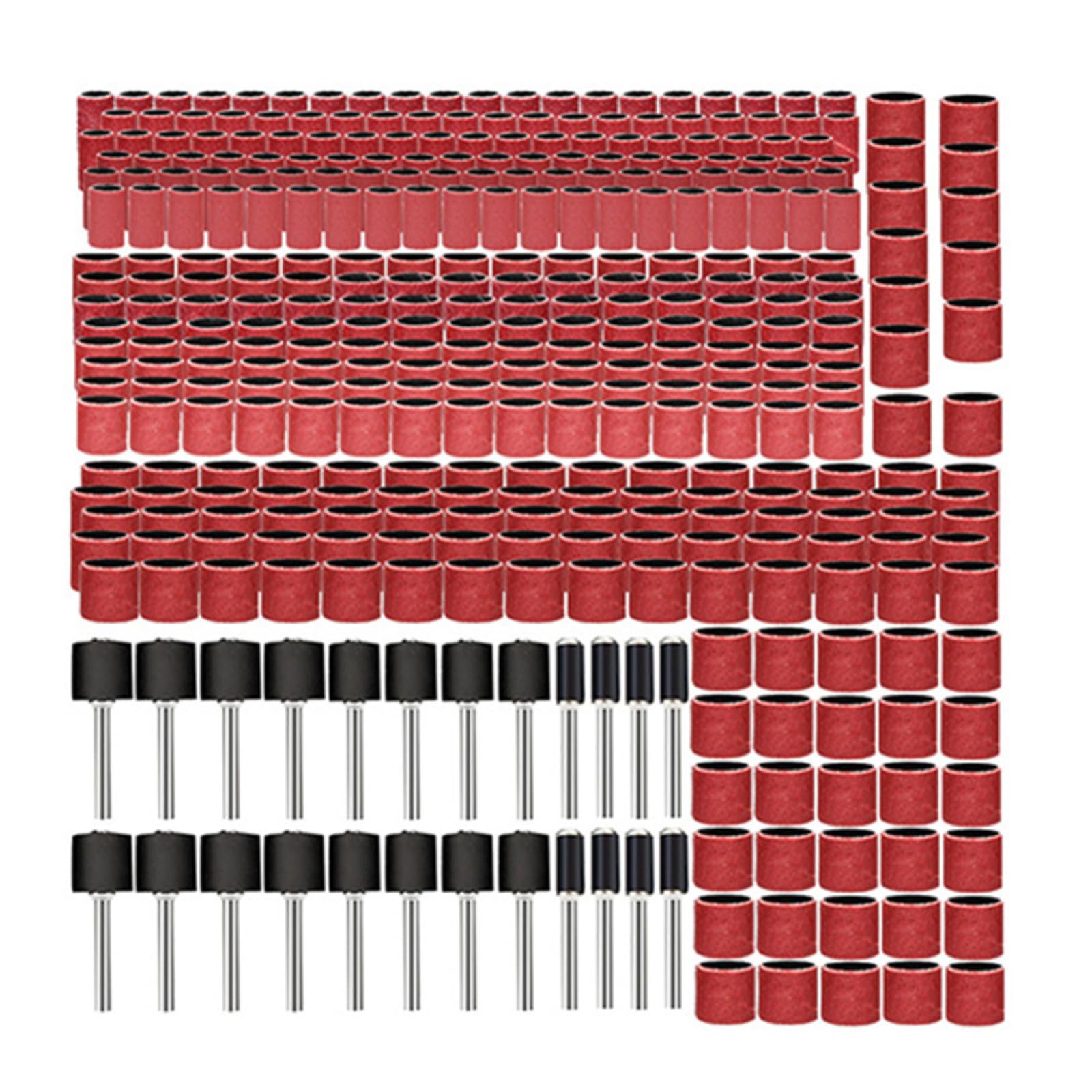 2024 384Pcs/Set Drum Sanding Kit for Dremel Nail Drill Bits Accessories Drum Mandrels Drum Kit Sanding Bands Mandrel Rotary Tool