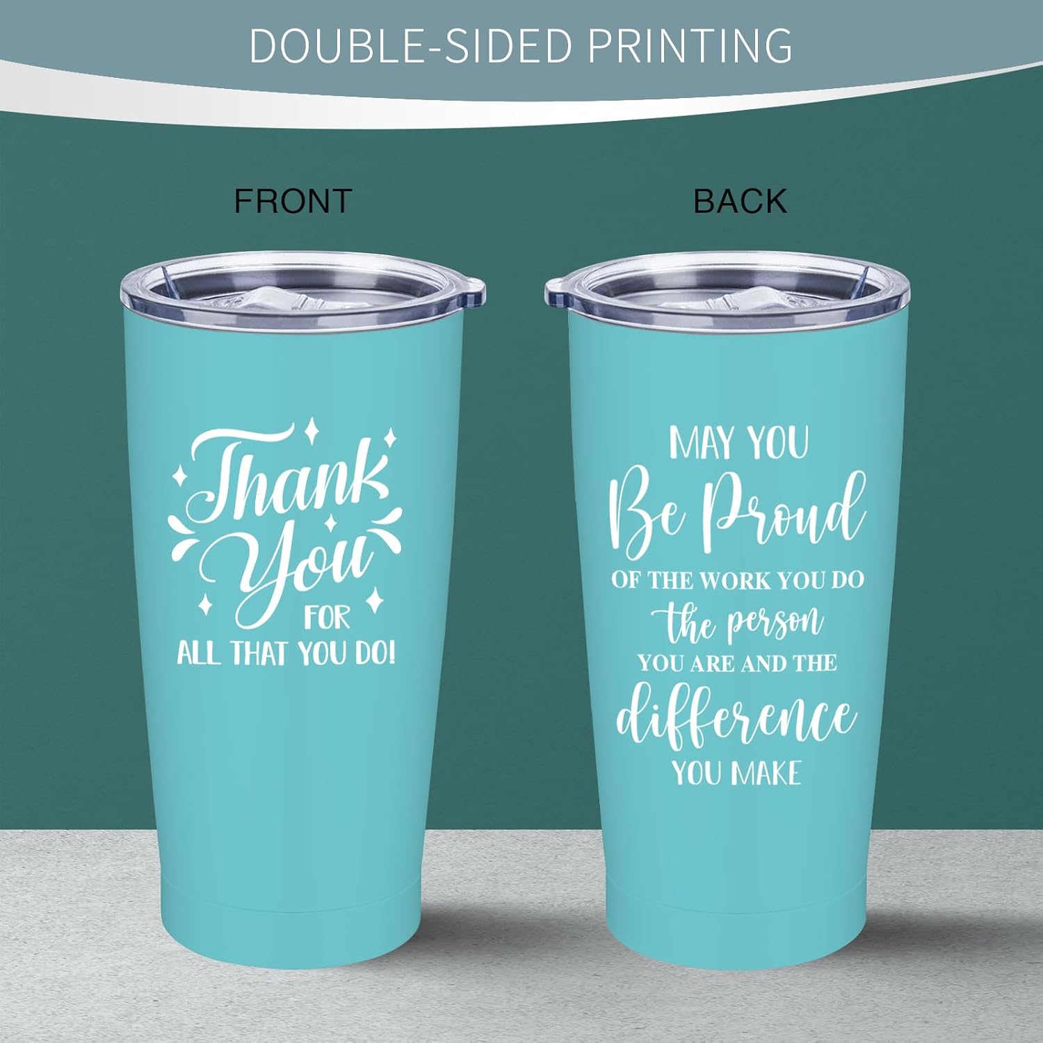 Thank You Gifts for Women, Employee Gifts, Team Appreciation Gift for Employee, Inspirational Corporate Gift for Volunteer Teacher Nurse Coworker 20oz Tumbler - Image 3