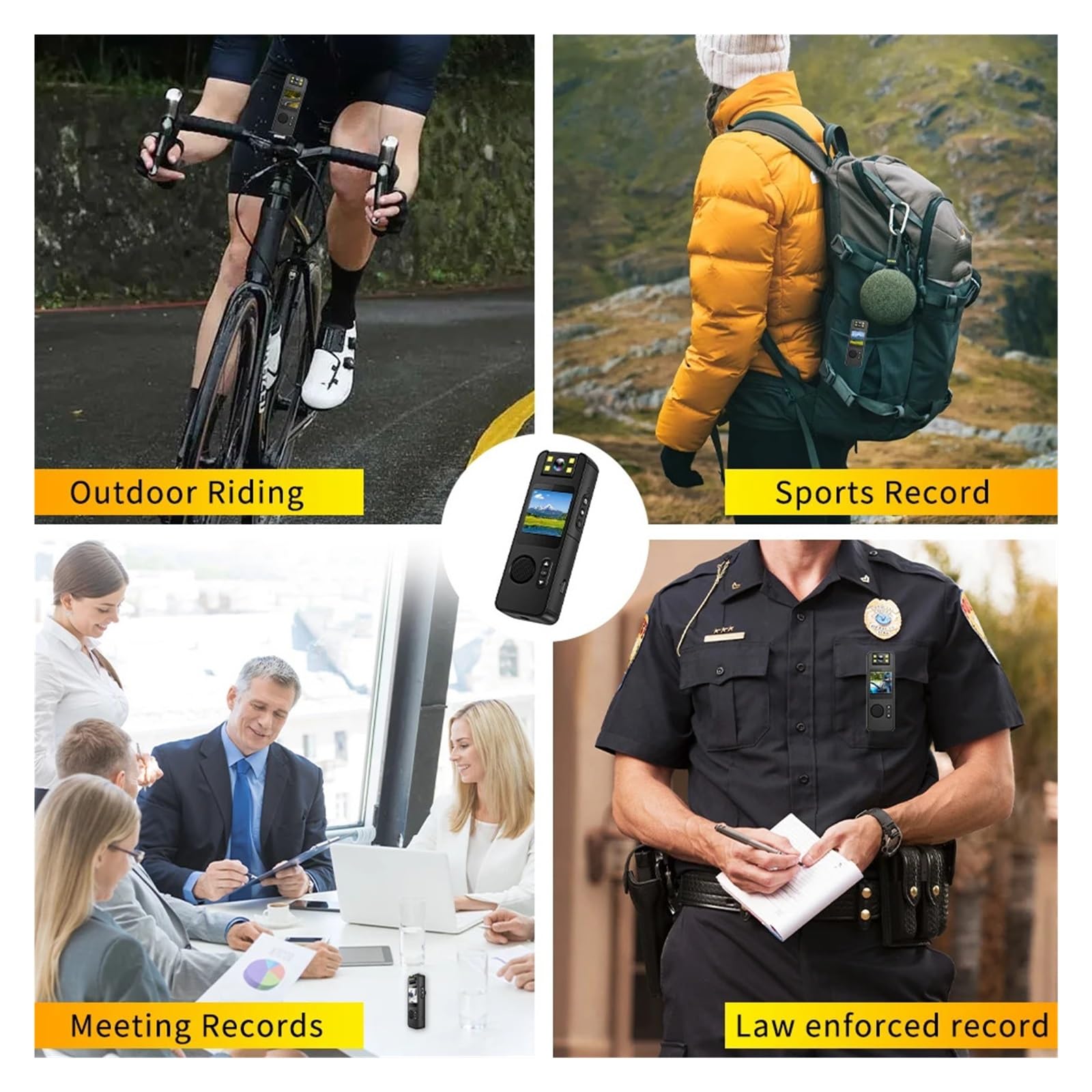 WiFi Sport DV Piccola Fotocamera Digitale con Clip for Schermo 1080P Magnete Video Audio Registratore Vocale Bike Body Indossato Cam Bodycam Videocamera Chiarezza Precisa(No)