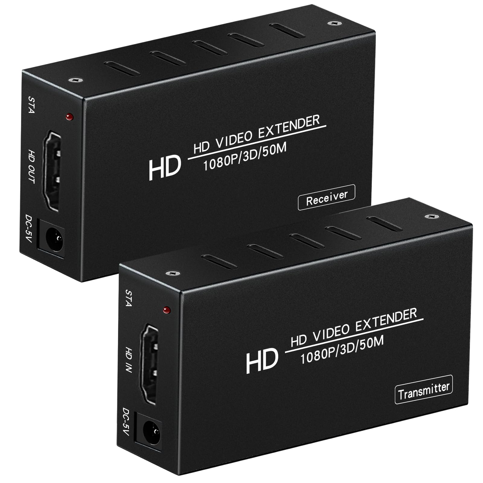 LinSeek HDMI Extender Over Single Cat5e/Cat6 /7 Cable Full HD Uncompressed Up to 165ft (50m) Support 1080p@60Hz,3D, EDID (Transmitter and Receiver) for Churches, Conference, Multimedia Home Theater-image-43
