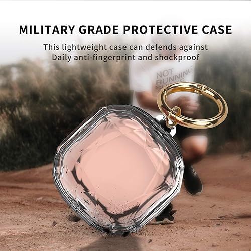 Miniatura 6 de Funda protectora para Samsung Galaxy Buds 2 (2021)  Galaxy Buds Pro  Galaxy Buds Live (2020) con mosquetón llavero policarbonato duro a prueba de