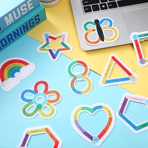 Miniatura 10 de 50 tiras sensoriales de ansiedad, tiras sensoriales texturizadas, táctiles, ásperas, adhesivas, cinta sensorial táctil, tiras sensoriales