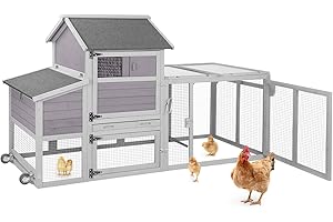 Aivituvin Chicken Coops with Wheels and Run