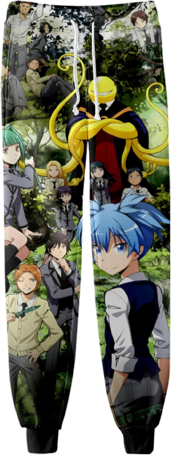 ISaikoy Anime Assassination Classroom Pants Koro Sensei Trousers Gym Joggers Drawstring Cosplay Costume Sweatpants
