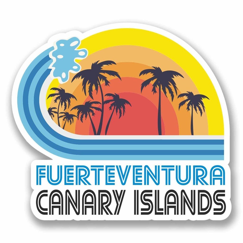 Destinationvinyl Multi 2 X 10Cm/100Mm Fuerteventura Vinyl Sticker Decal Laptop Car Travel Luggage Label Tag #9868