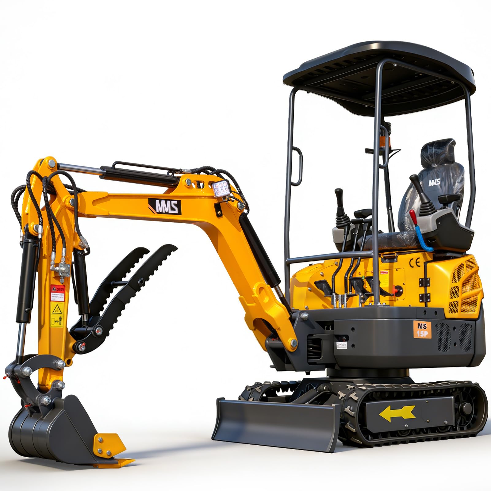 Amazon.com: 1.5T Mini Excavator with B&S Engine, Pilot Controls