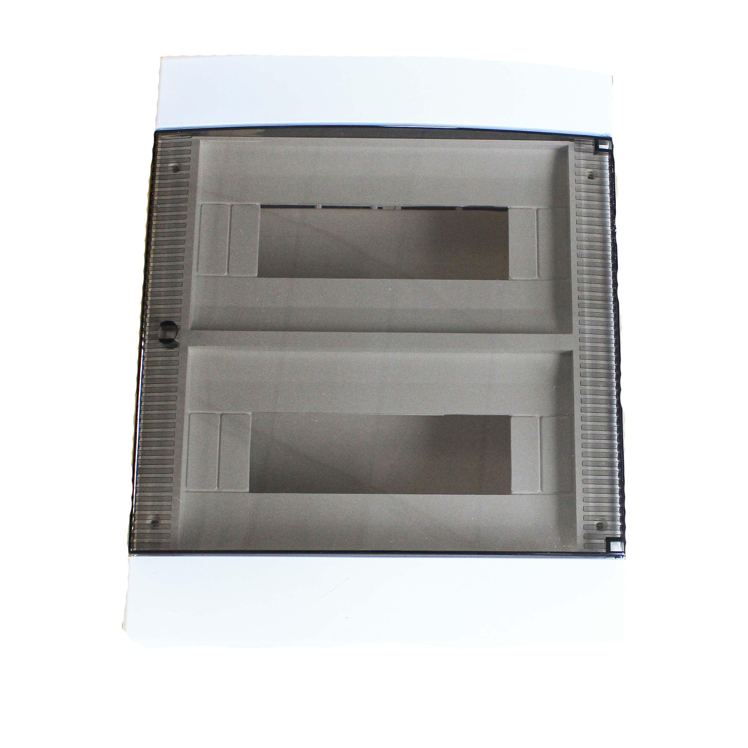 Centrale murale de 24 modules, 280 x 350 x 100 mm, IP40 pour l'intérieur, blanc RAL 9016, idéale pour les installations électriques domestiques et industrielles