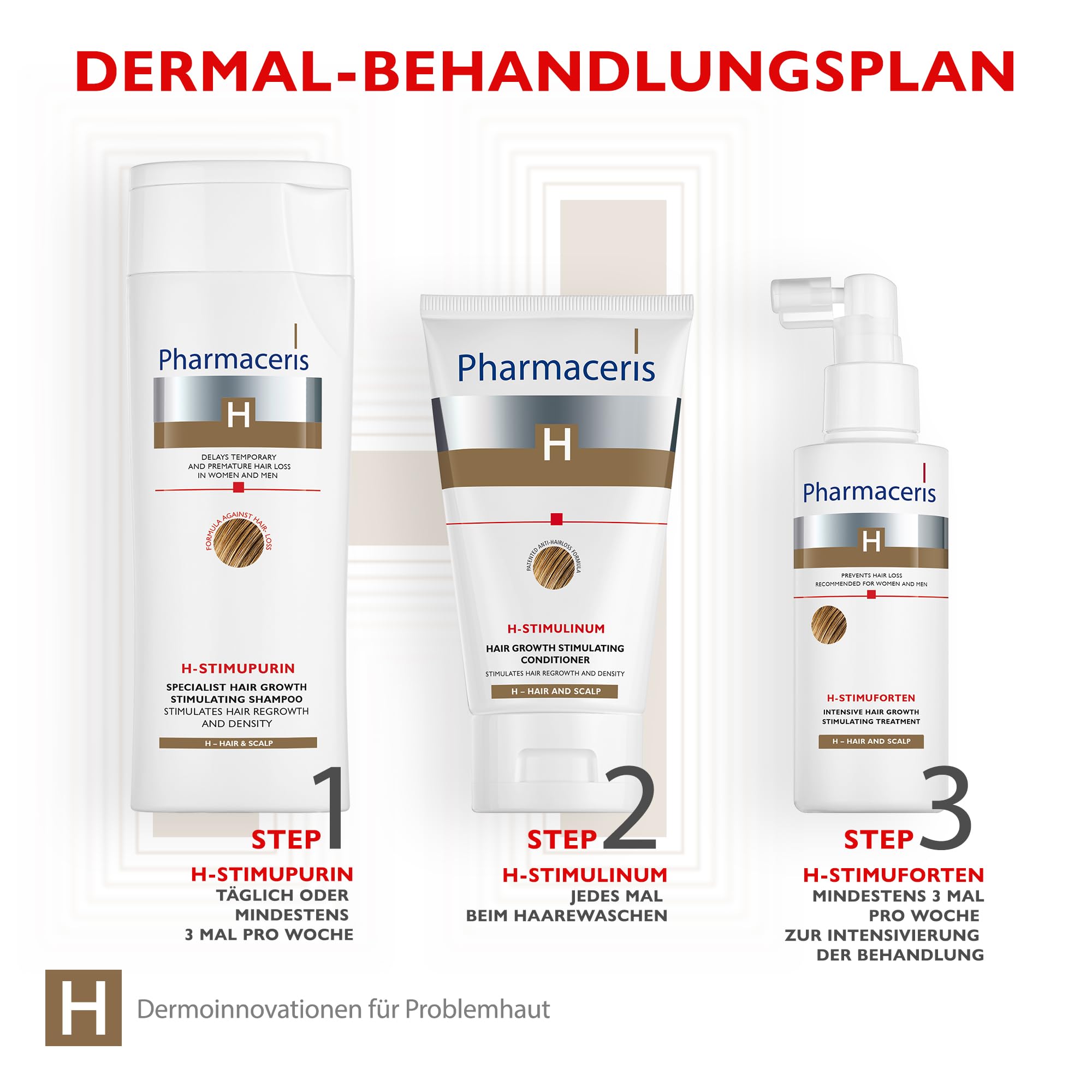 Pharmaceris H Stimulinum, Conditioner, der das Haarwachstum Stimuliert, Erhöht das Haarvolumen, Koffein, D-Panthenol, Haarpflege für Frauen und Männer - 150 ml