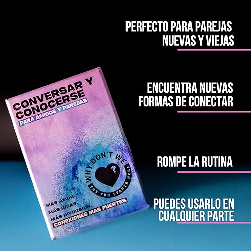 Miniatura 5 de Why Dont We Conversar y Conocerse - 120 tarjetas con preguntas conversaciones juegos y más - Juego divertido y romántico para parejas
