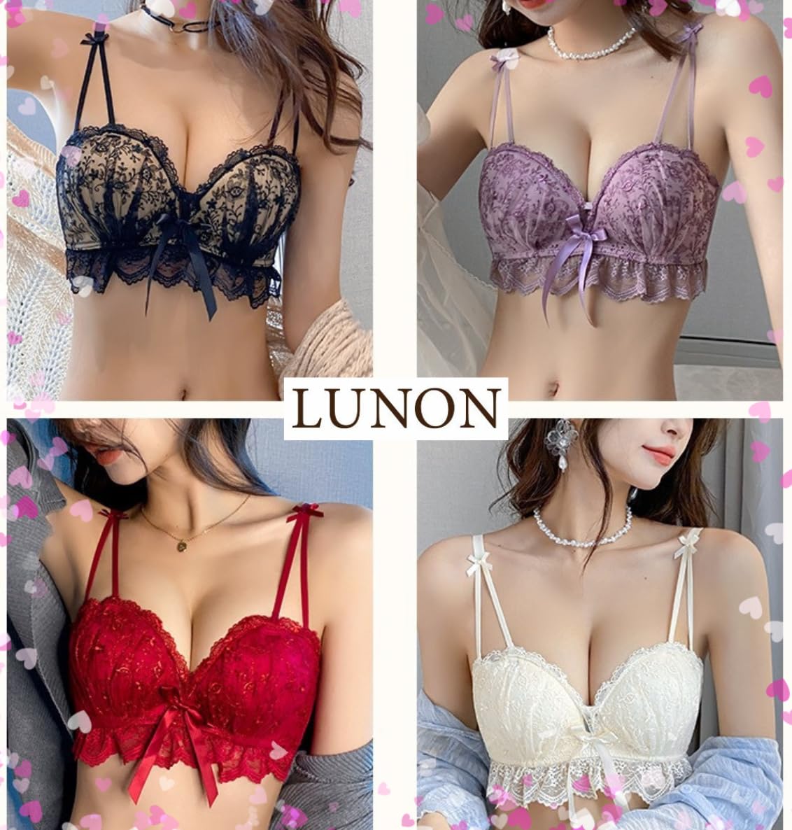 Amazon.co.jp: [Lunon] 女装 ブラジャー セクシー【フリルレース