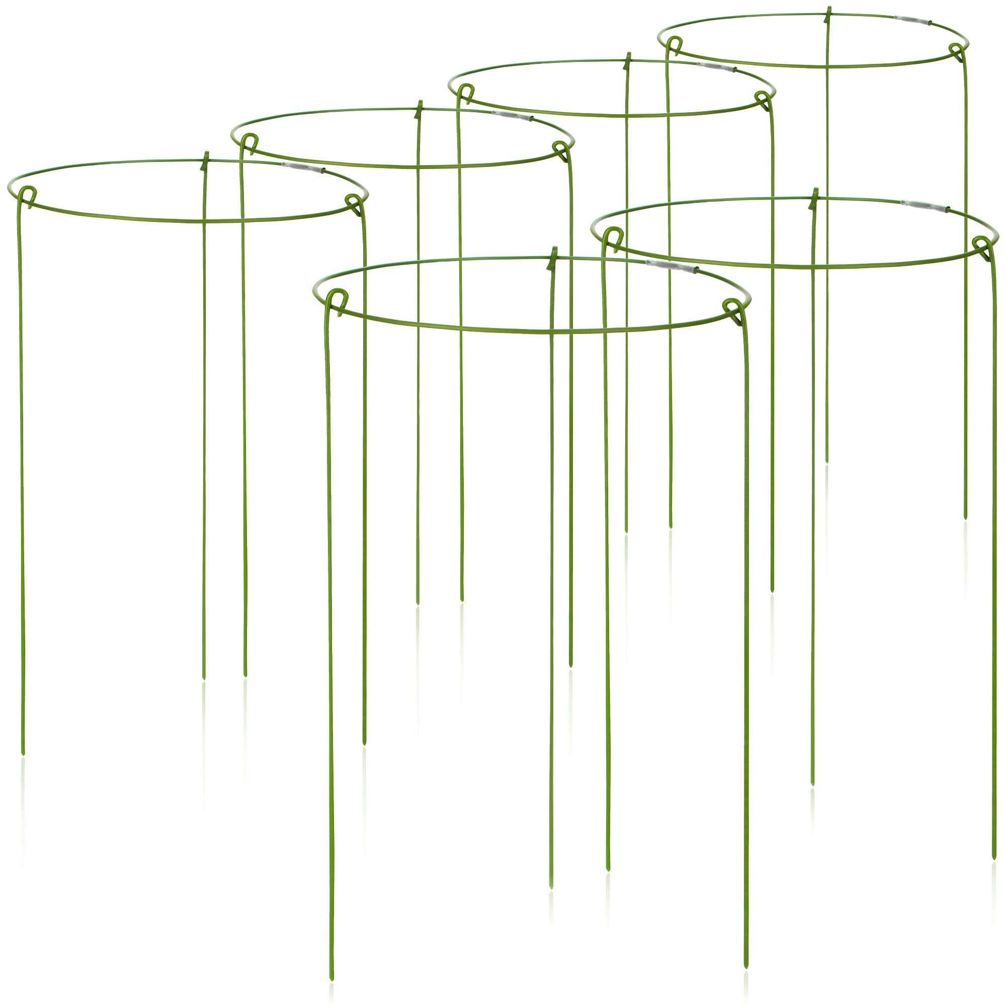 COM-FOUR® 6x Podstawka na kwiaty i byliny 28 cm - Okragly wspornik do krzewów - Wspornik do krzewów na kwiaty, donice i byliny - Ø 18 cm