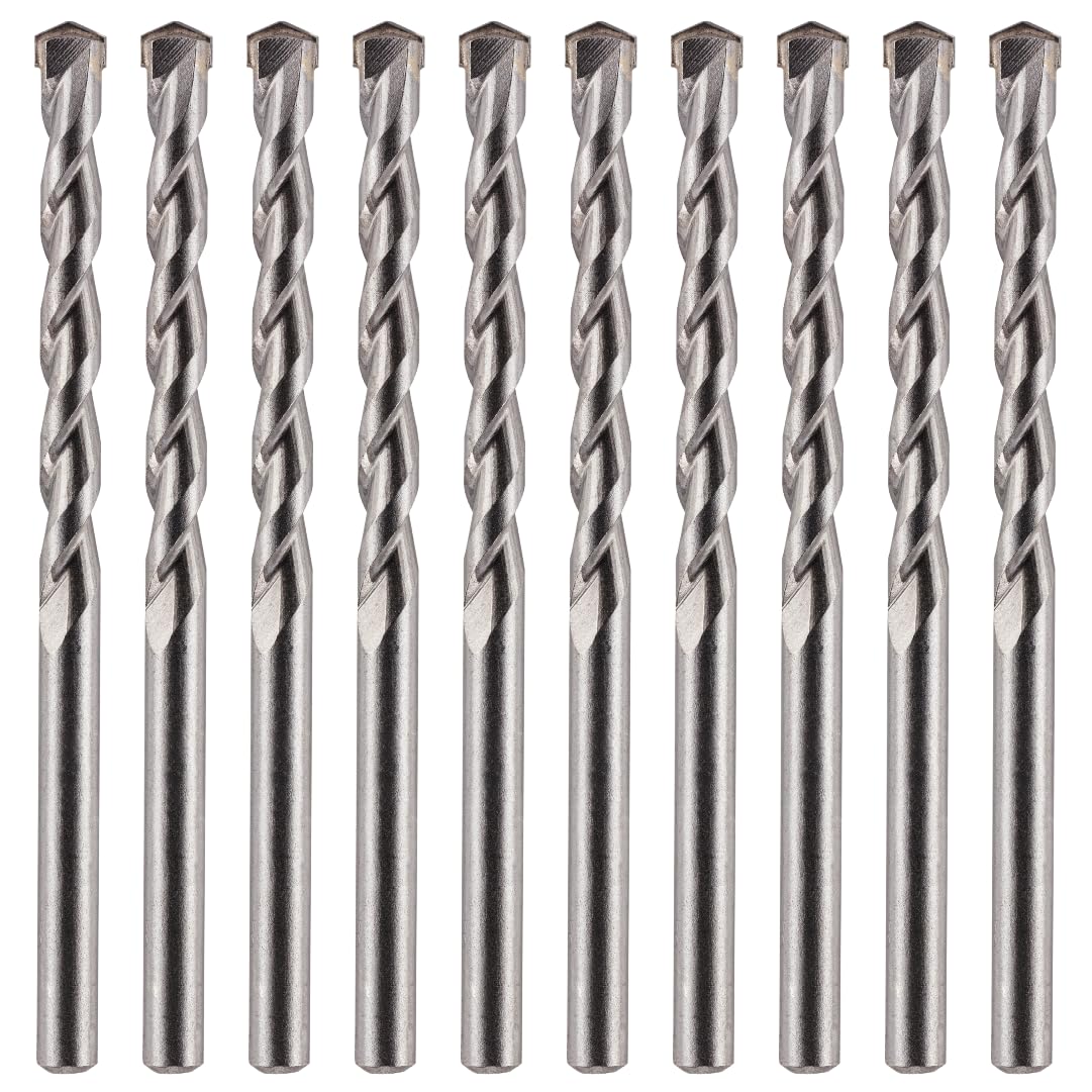 Rennie Tool - 10pcs 10mm x 120mm Long TCT Masonry Drill Bit Set