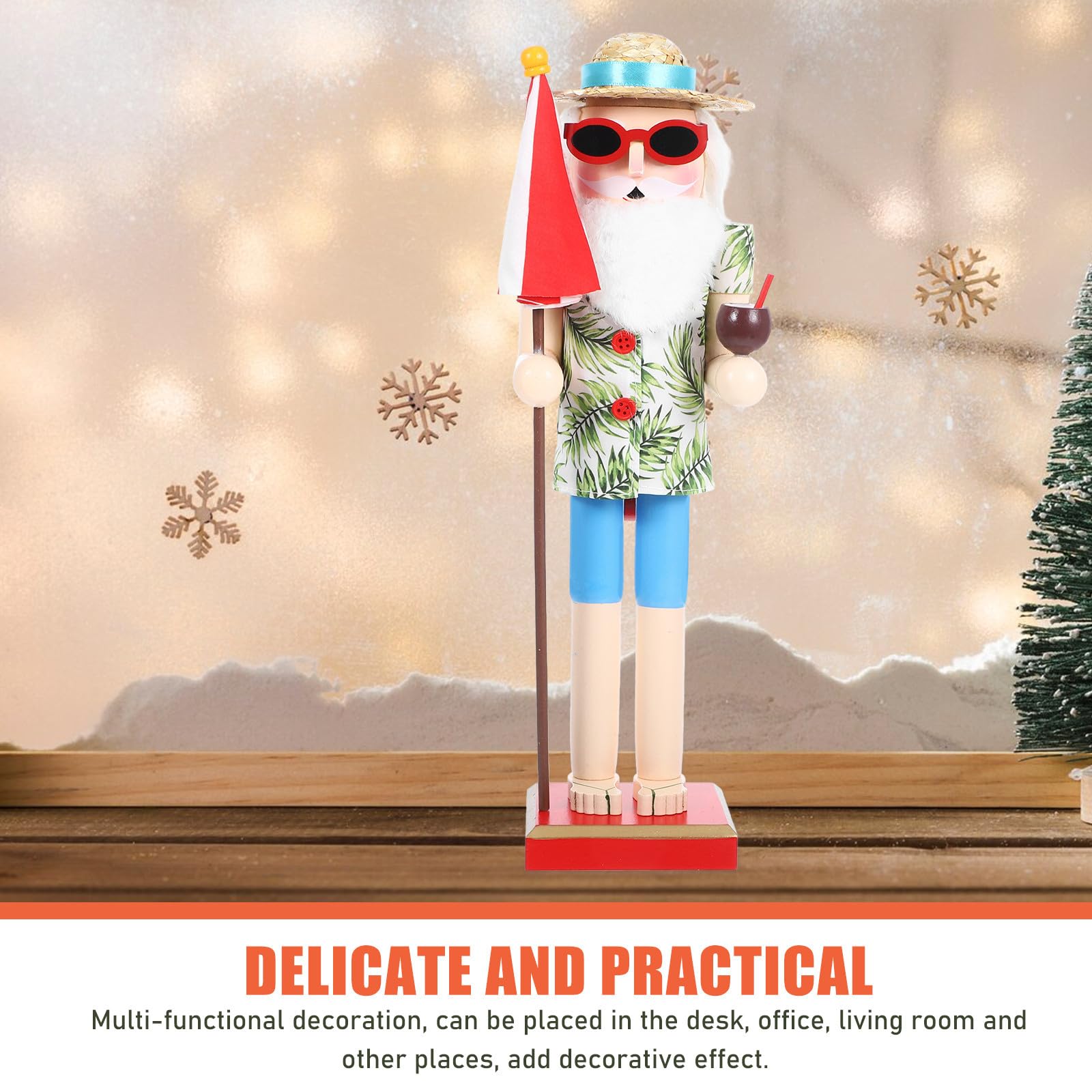 Ipetboom y Verano para Navidad de Madera Diseño Hawaiano Adecuado para Adornar en Temporada Navideña y Festiva Hogar