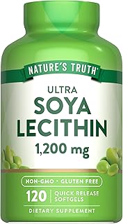 Ultra Soy Lecithin Capsules 1200 mg | 120 Softgels | Non-GMO, Gluten Free | by Nature's Truth